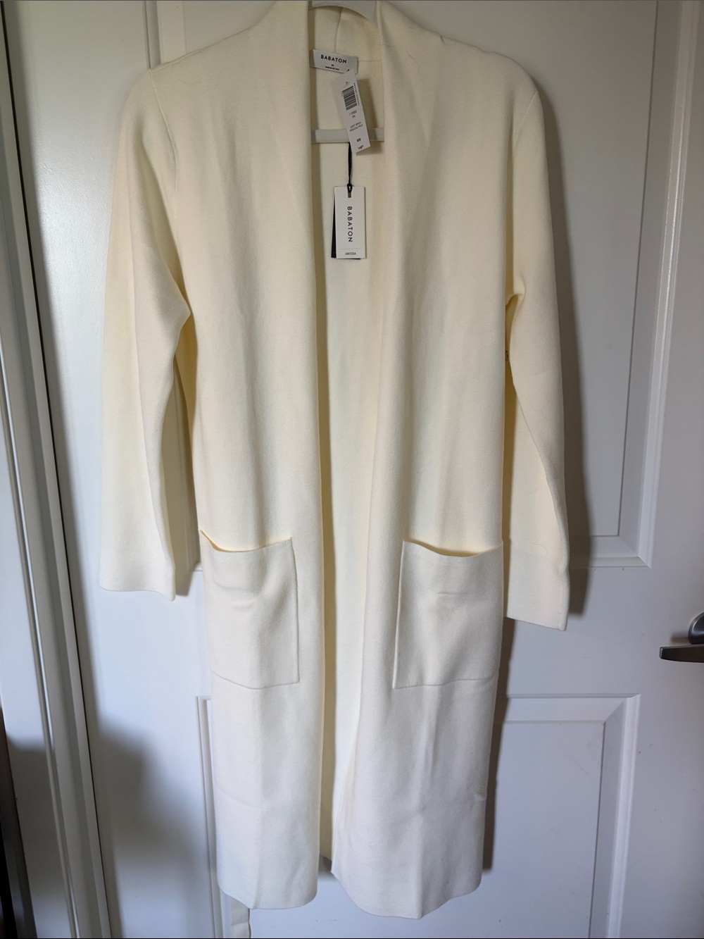 Babaton Light Birch Open-Front Long Coatigan